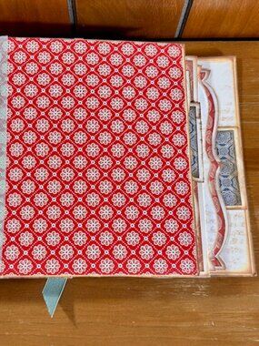 New Handmade Scrapbook Junk Journal Red/White/Blue 8" x 8" Best Memories Book